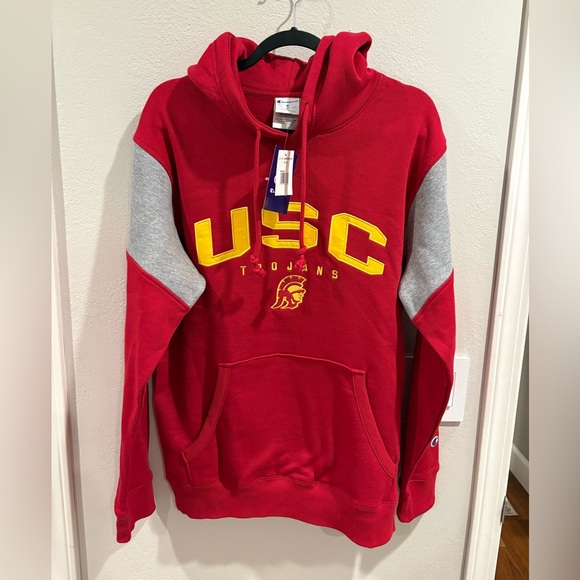 Champion USC Trojans Pullover Fleece Hoodie Men’s Size Medium NWT Cardinal Red - Picture 3 of 9